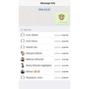 تشخیص نام خواننده های پیام در واتساپ